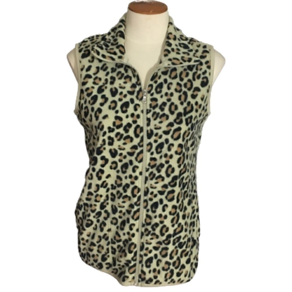 Maxim Liberty Leopard Print Vest Size S
